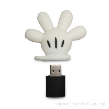 Palm-shaped USB Flash Drive, Made of PVC Material, OEM Orders Welcomed